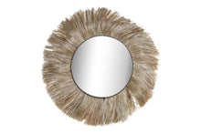Load image into Gallery viewer, MIRROR JUTE GLASS 64X3X64 NATURAL