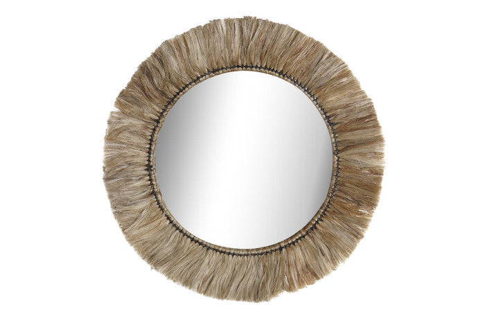 MIRROR JUTE GLASS 52X3X52 NATURAL