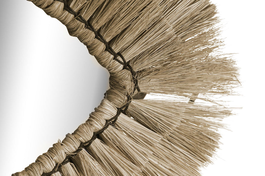 MIRROR JUTE GLASS 54X3X34 NATURAL