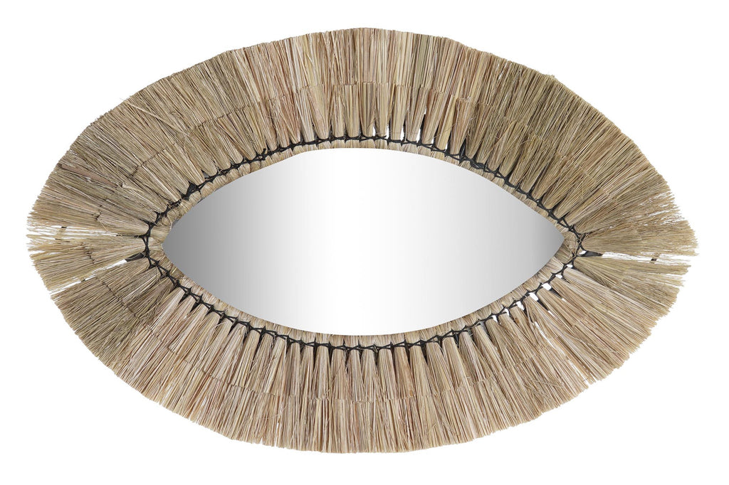 MIRROR JUTE GLASS 54X3X34 NATURAL