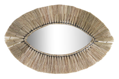 MIRROR JUTE GLASS 54X3X34 NATURAL