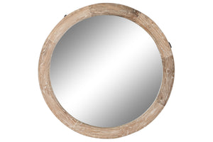 MIRROR RECYCLED WOOD TEAK 60X3X60 NATURAL