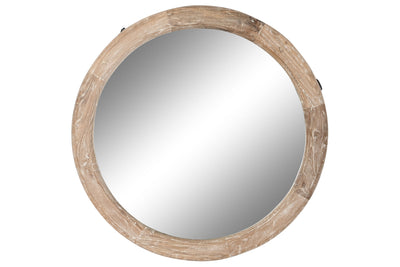 MIRROR RECYCLED WOOD TEAK 60X3X60 NATURAL