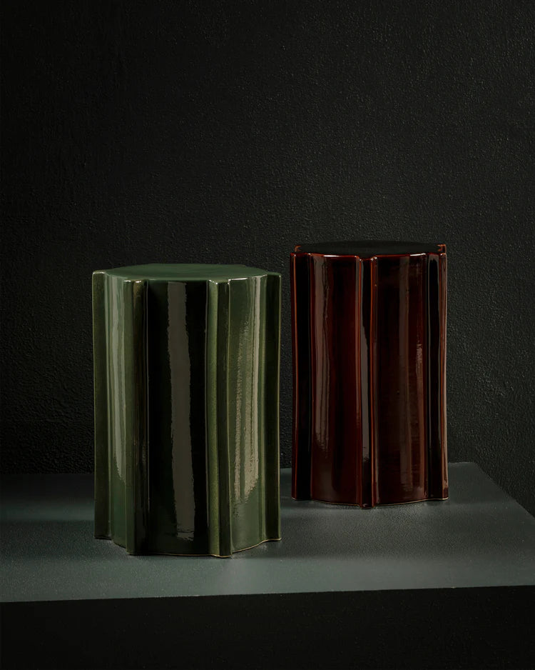 Side table dark green geometrical Pawn