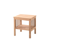 Cargar imagen en el visor de la galería, Solid oak wood bed w. bed side table