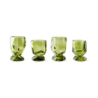 Glasses, emerald Nienke Sikkema for HKLIVING, set of 4