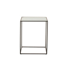 Carica l'immagine nel visualizzatore di Gallery, Glass Coffee table - Annaliz - Glass/Black Metal - 40x40x50cm