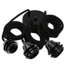 Load image into Gallery viewer, Hang-3 French Linen Ceiling Pendant Light - Black - 3 Wires 2.50m