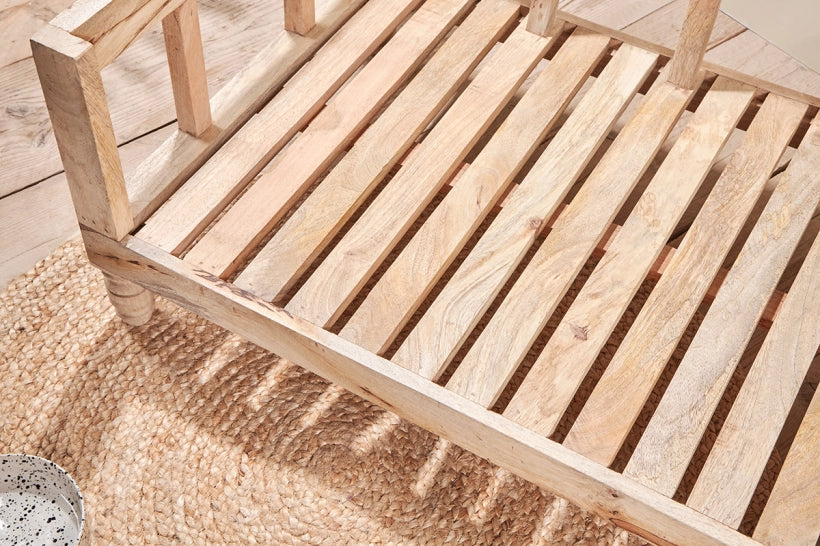Hatira Mango Wood Pet Bed - Natural - Large