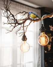 Load image into Gallery viewer, Bala hanging lamp in French linen - Black - woven cord - 4.5m