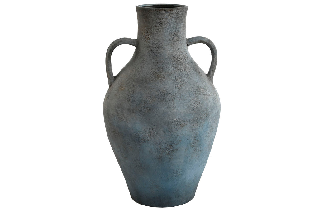 VASE TERRACOTTA 25X25X44 AGED GREY