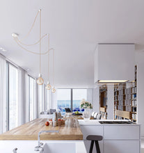 Load image into Gallery viewer, Hang-5 Ceiling Pendant 5 Wires 3.50m - Raw String White Socket