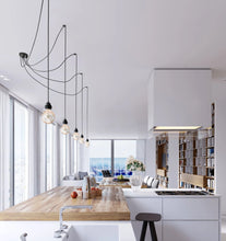 Load image into Gallery viewer, Hang-5 French Linen Ceiling Pendant Light - Black - 5 Wires 3.50m