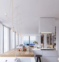 Load image into Gallery viewer, Hang-5 Ceiling Pendant 5 Wires 3.50m - Raw String White Socket