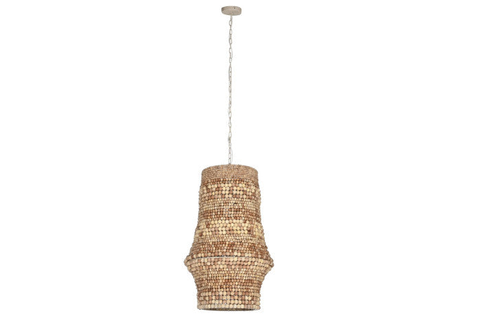CEILING LAMP WOOD IRON 50X50X78 NATURAL