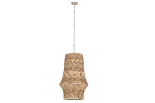 Cargar imagen en el visor de la galería, CEILING LAMP WOOD IRON 50X50X78 NATURAL