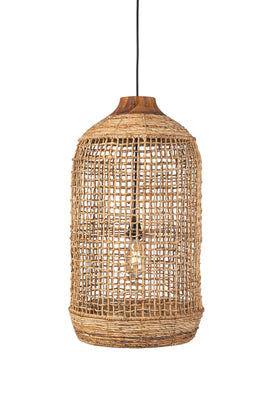 Abaca bark lampshade