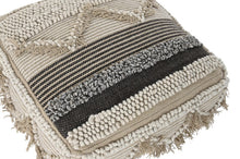 Cargar imagen en el visor de la galería, FLOOR CUSHION COTTON 60X60X25 6300 GR, STRIPES