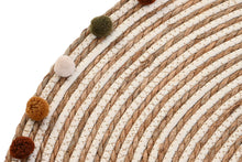 Carica l&#39;immagine nel visualizzatore di Gallery, CARPET COTTON SEAGRASS 90X90X1 POMPON NATURAL