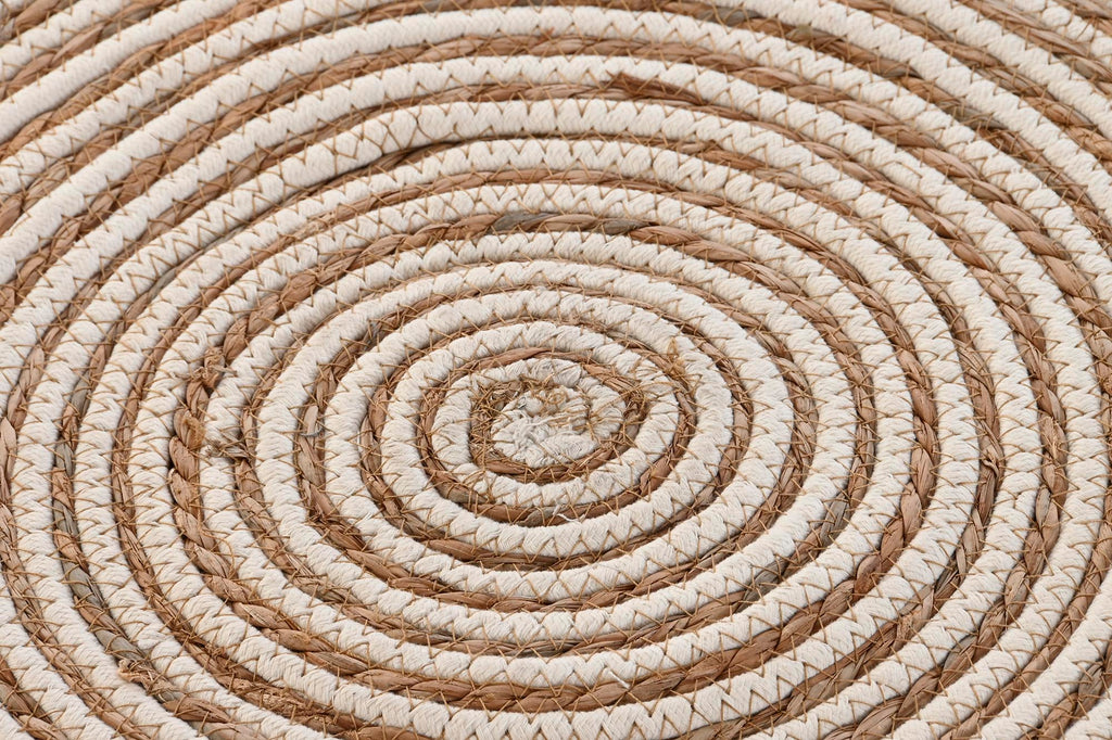 CARPET COTTON SEAGRASS 90X90X1 POMPON NATURAL