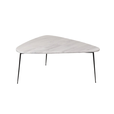 Coffee table Lewis - White Marble - 84x66x36cm