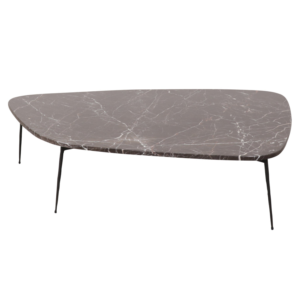 Coffee table Lewis - Black/Red Marble - 120x82x30cm