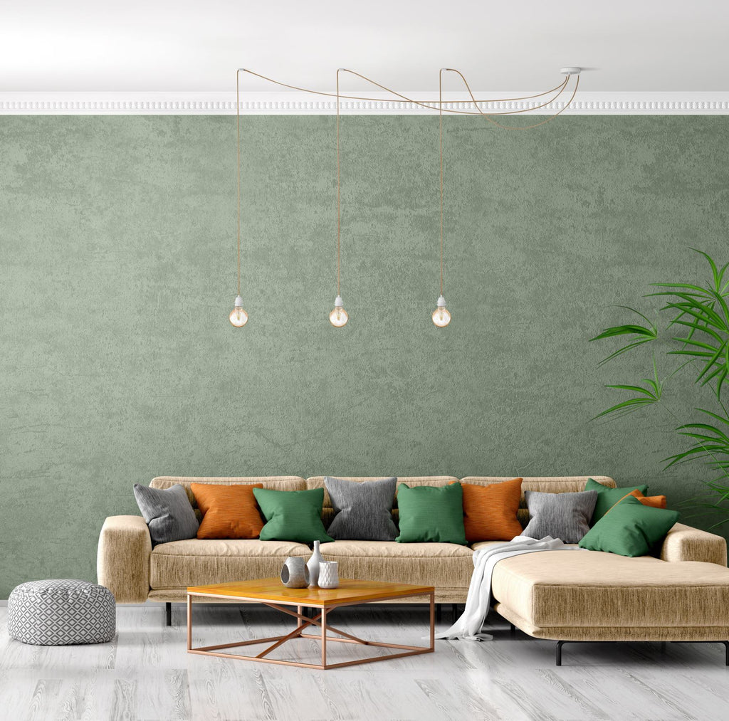 Hang-5 Ceiling Pendant 5 Wires 3.50m - Raw String White Socket