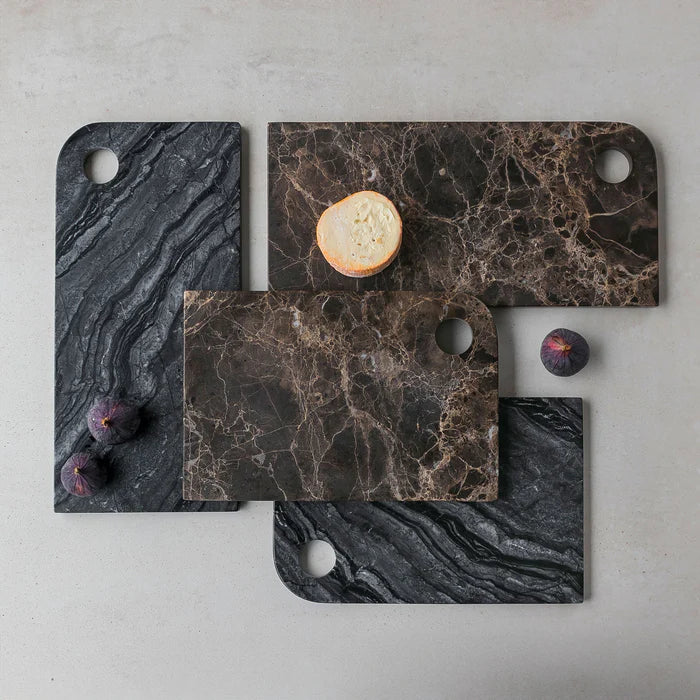 MARBLE serving board, large, Brown