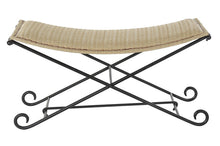 Carica l&#39;immagine nel visualizzatore di Gallery, FOOTREST/LUGGAGE CHAIR METAL RATTAN 94X49X44