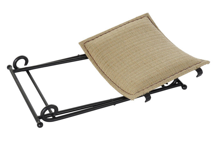 FOOTREST/LUGGAGE METAL RATTAN 53X45X44 LIGHT BROWN