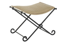 Laden Sie das Bild in den Galerie-Viewer, FOOTREST/LUGGAGE METAL RATTAN 53X45X44 LIGHT BROWN