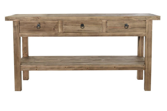 CONSOLE TABLE WOOD 170X45X90 NATURAL NATURAL