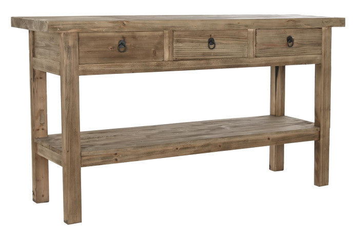 CONSOLE TABLE WOOD 170X45X90 NATURAL NATURAL