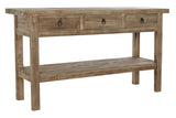 CONSOLE TABLE WOOD 170X45X90 NATURAL NATURAL