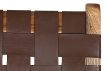 Carica l&#39;immagine nel visualizzatore di Gallery, ARMCHAIR TEAK LEATHER 66X73X96 BROWN