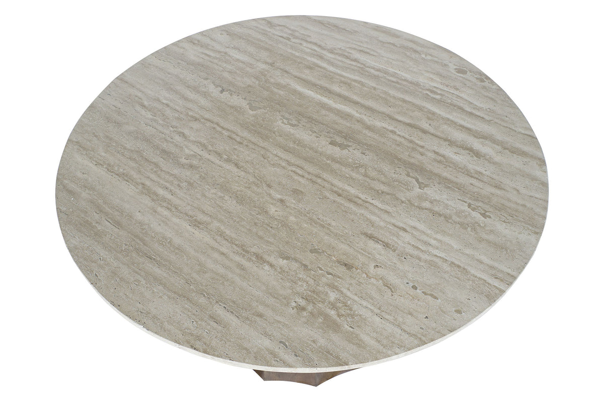 DINING TABLE MANGO MARBLE 120X120X78 BEIGE