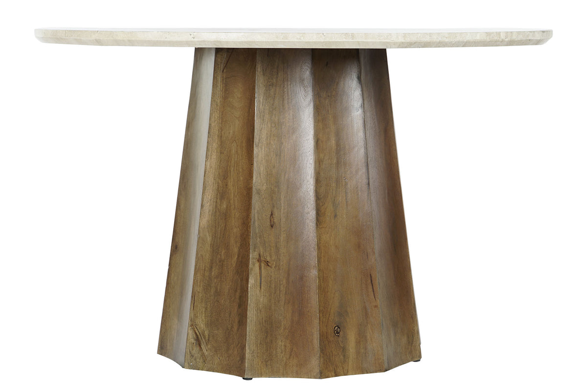 DINING TABLE MANGO MARBLE 120X120X78 BEIGE
