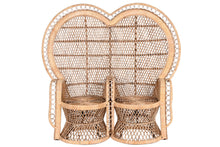 Load image into Gallery viewer, RATTAN ARMCHAIR 153X67X145 2 SEATS NATURAL