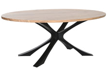 Load image into Gallery viewer, DINING TABLE ACACIA METAL 200X110X76