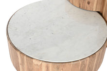 Cargar imagen en el visor de la galería, COFFEE TABLE SET 3 ACACIA MARBLE 75X75X25