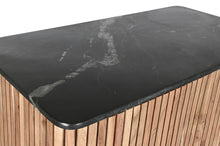 Load image into Gallery viewer, ACACIA MARBLE SIDEBOARD 85X45X130 BLACK