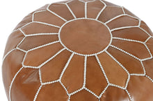 Load image into Gallery viewer, FLOOR CUSHION LEATHER 50X50X40 BROWN