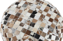 Load image into Gallery viewer, FLOOR CUSHION LEATHER 48X48X35 BROWN