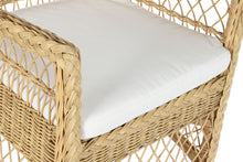 Cargar imagen en el visor de la galería, RATTAN ARMCHAIR 56X63X86 WITH NATURAL CUSHION