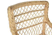 Cargar imagen en el visor de la galería, RATTAN ARMCHAIR 56X63X86 WITH NATURAL CUSHION