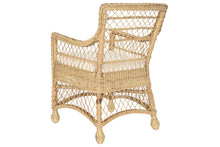 Load image into Gallery viewer, RATTAN ARMCHAIR 56X63X86 WITH NATURAL CUSHION