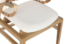Load image into Gallery viewer, MAHOGANY RATTAN CHAIR 57X68X79 WITH NATURAL CUSHION