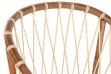 Load image into Gallery viewer, MAHOGANY RATTAN CHAIR 57X68X79 WITH NATURAL CUSHION