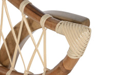 Load image into Gallery viewer, MAHOGANY RATTAN CHAIR 57X68X79 WITH NATURAL CUSHION