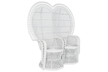 Charger l&#39;image dans la galerie, RATTAN ARMCHAIR 154X70X144 2 SEATS WHITE